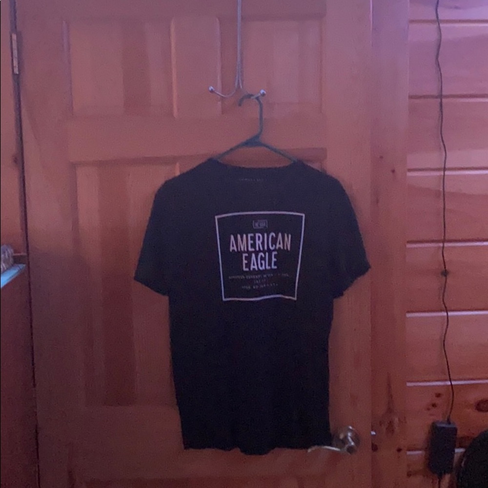 Black American Eagle Short Sleeve Tee